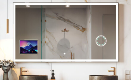 Specchio da bagno intelligente a LED con cornice Displine Apple L01