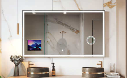 Specchio da bagno intelligente a LED con cornice Displine Apple L01