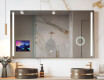 Specchio da bagno LED rettangolare intelligente con cornice iPad Displine L02 Apple