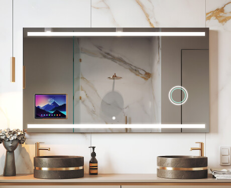Specchio da bagno intelligente a LED con cornice Displine - Apple L09
