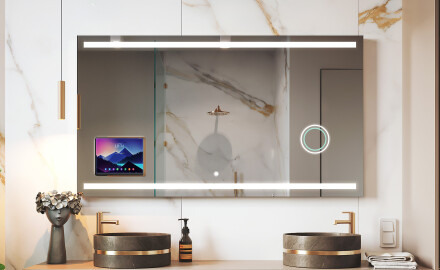 Specchio da bagno intelligente a LED con cornice Displine - Apple L09