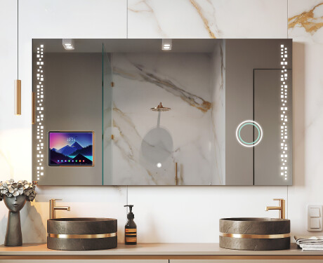 Specchio LED Moderno con cornice iPad Displine L38