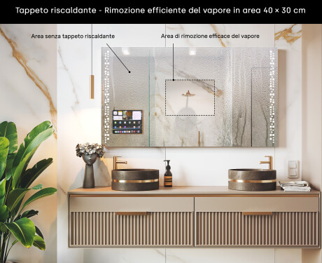 Specchio LED Moderno con cornice iPad Displine L38 #7