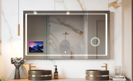 Specchio da bagno intelligente a LED con cornice Displine Apple L61