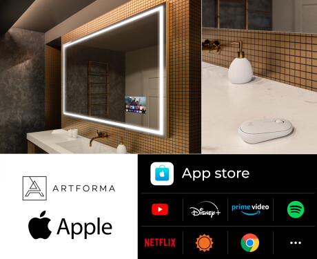 Specchio bagno da parete LED SMART L49 Apple #2