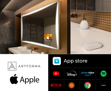 Specchio Da Bagno retroilluminato LED SMART L77 Apple #2