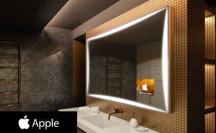 Specchio Da Bagno retroilluminato LED SMART L77 Apple