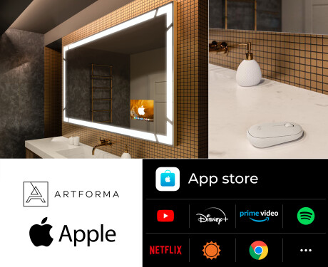 Specchio bagno da parete LED SMART L126 Apple #2