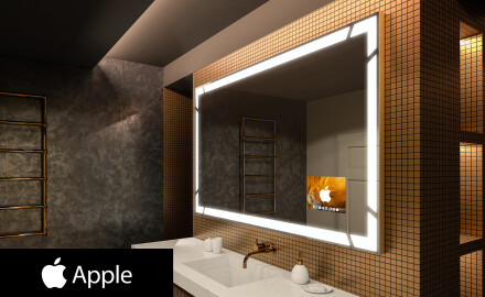 Specchio bagno da parete LED SMART L126 Apple