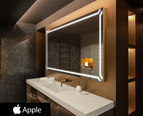 Specchio bagno da parete LED SMART L129 Apple