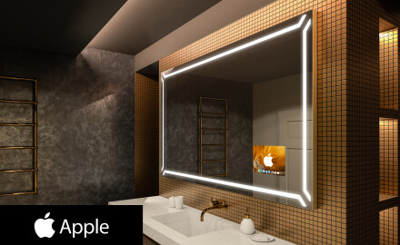 Specchio bagno da parete LED SMART L129 Apple