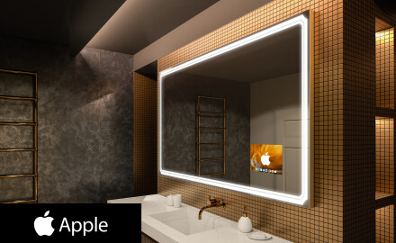 Specchio Da Bagno retroilluminato LED SMART L136 Apple