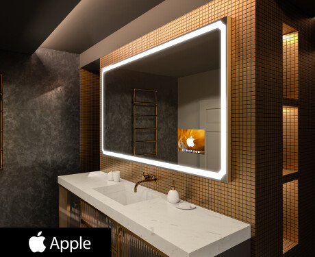 Specchio bagno da parete LED SMART L138 Apple