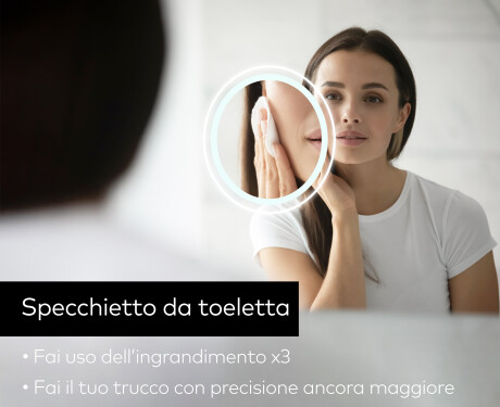 Specchio bagno da parete LED SMART L138 Apple #11