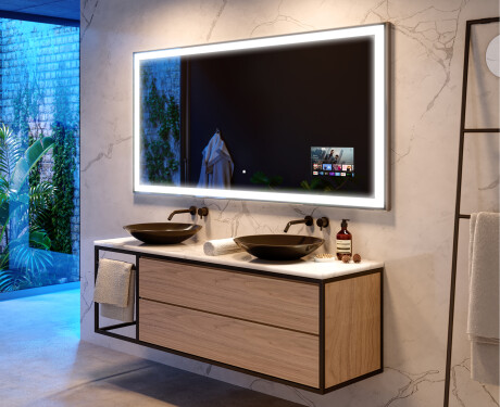 SMART Rettangolare Specchio Bagno LED L01 Serie Google #10
