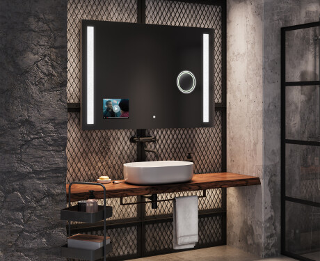 SMART Rettangolare Specchio Bagno LED L02 Serie Google #6