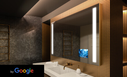 SMART Rettangolare Specchio Bagno LED L02 Serie Google