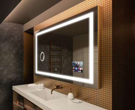 SMART Rettangolare Specchio Bagno LED L15 Serie Google