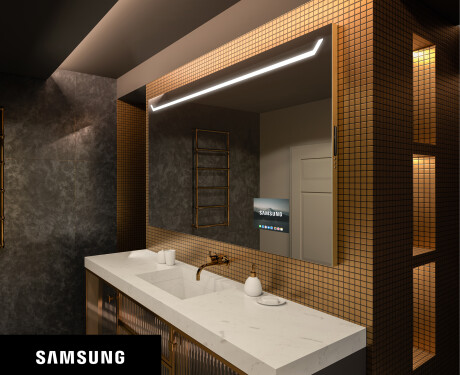 Artforma - Specchio bagno da parete LED SMART L128 Samsung