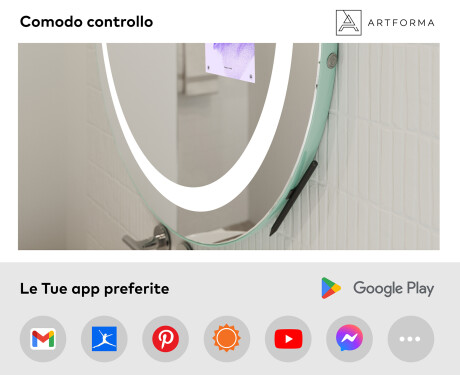 Specchio tondo retroilluminato LED SMART L33 Samsung #3