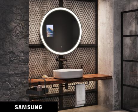 Artforma - Specchio tondo retroilluminato LED SMART L76 Samsung
