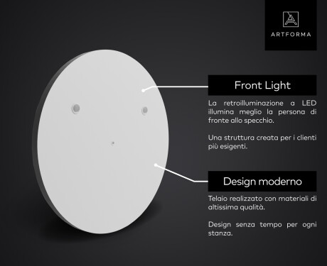 Specchio tondo retroilluminato LED SMART L76 Samsung #2
