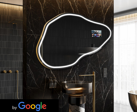 Specchio irregolare LED SMART P223 Google