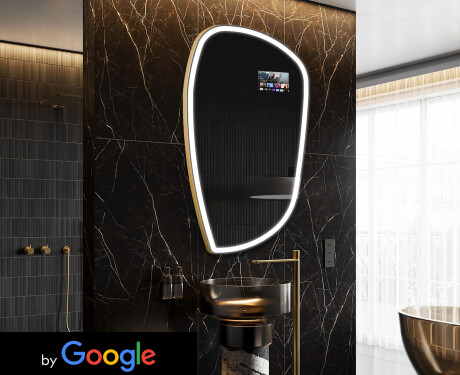 Specchio irregolare LED SMART I222 Google