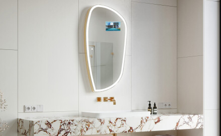 Specchio irregolare LED SMART I222 Google