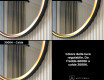 Specchio rotondo con cornice in metallo e illuminazione LED #3