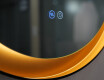 Specchio rotondo con cornice in metallo e illuminazione LED #5