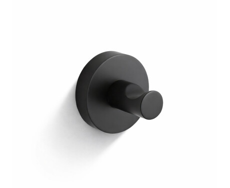 CLASSIC - Gancio singolo per asciugamano / nero opaco