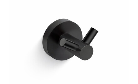 CLASSIC - Gancio doppio per asciugamani / nero opaco