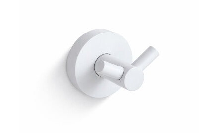 CLASSIC - Gancio doppio per asciugamani / bianco opaco