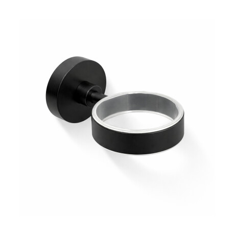 CLASSIC - Supporto per tazza 80.003/003.1, portasapone 80.004/004.1 / nero opaco / * vetro da ordinare separatamente #1