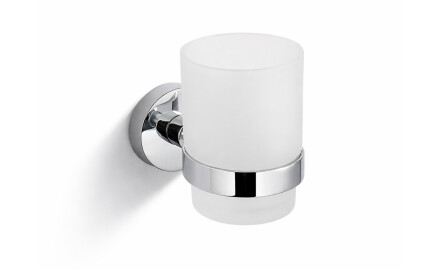 CLASSIC - Supporto con tazza / cromo, vetro opaco
