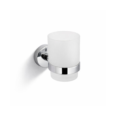 CLASSIC - Supporto con tazza / cromo, vetro opaco #1