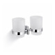 CLASSIC - Supporto con due tazze / cromo, vetro opaco #1