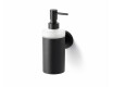 CLASSIC - Dosatore per sapone liquido / corpo in metallo, vetro opaco / nero opaco