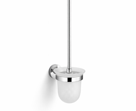 CLASSIC - Spazzola per WC da appendere / vetro opaco / cromo
