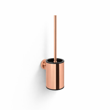 CLASSIC - Spazzola per WC bassa da appendere / contenitore in metallo, ricambio in plastica / rosa dorato lucido #1