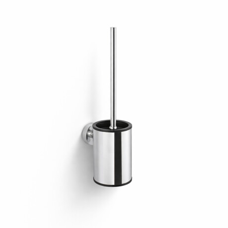 CLASSIC - Spazzola per WC bassa da appendere / contenitore in metallo, ricambio in plastica / cromata #1