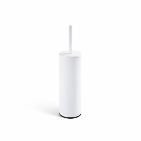 CLASSIC - Spazzola per WC alta da appoggio / contenitore in metallo, ricambio in plastica / bianco opaco #1