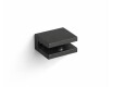 CLASSIC - Supporto/morsetto per mensole in vetro 07.80160/50/40/30 - 2 pezzi / nero opaco