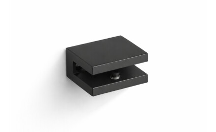 CLASSIC - Supporto/morsetto per mensole in vetro 07.80160/50/40/30 - 2 pezzi / nero opaco