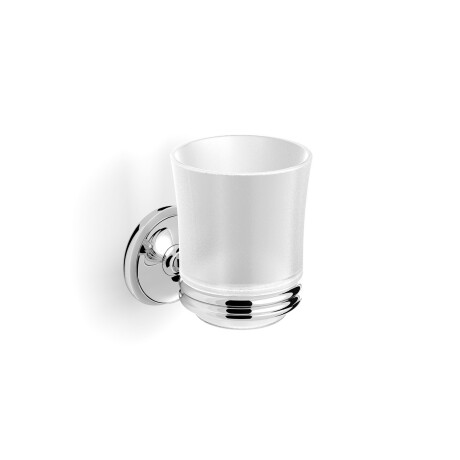 MONACO - Maniglia con tazza / cromo, vetro opaco #1