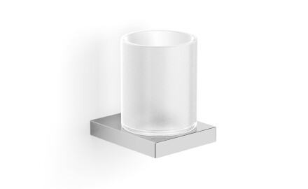 KOBE - Supporto con tazza / cromo, vetro opaco