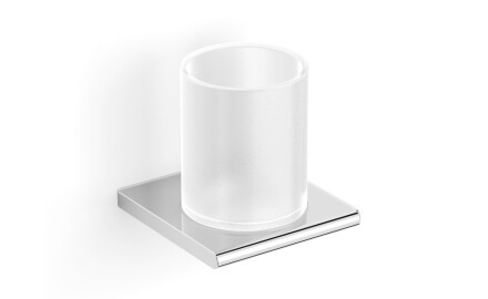 MILANO - Supporto con tazza / cromo, vetro opaco