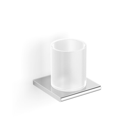 MILANO - Supporto con tazza / cromo, vetro opaco #1