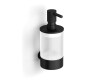 MEGAN - Dosatore per sapone liquido / nero opaco, vetro opaco